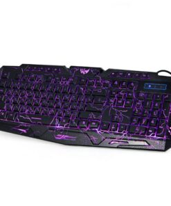 J10 tricolor backlight wired gaming keyboard set colorful luminous gaming mouse keyboard Russian keyboard - Image 5