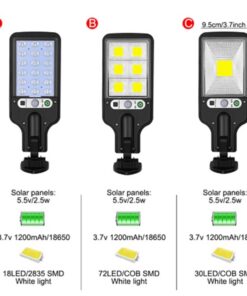 Household Human Body Induction Solar Street Light 72COB Solar Wall Light