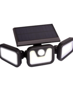 Outdoor Courtyard Landscape Street Light 360 Degree Solar Light Three Head Rotating Lighting Wall Light