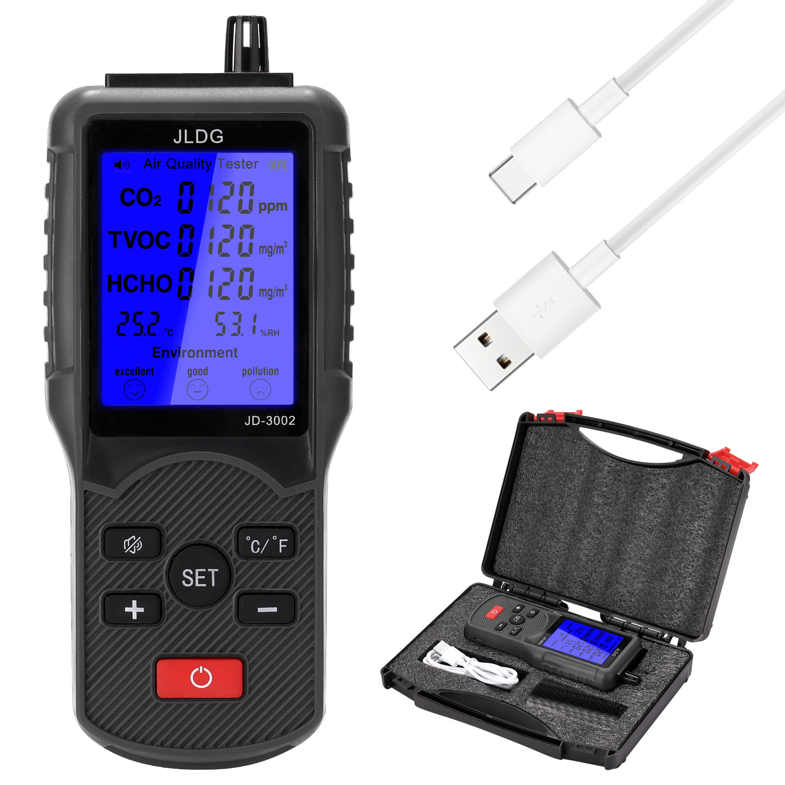2 Gas Air Quality Detector CO2 Integrated Air Detector - Image 4