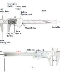Electronic Digital Display Digital Vernier Caliper 0-150 Stainless Steel Waterproof Industrial High-precision Measuring Tool - Image 6
