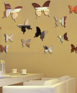 Mirror Panel Butterfly Flying Wall Sticker - Image 3