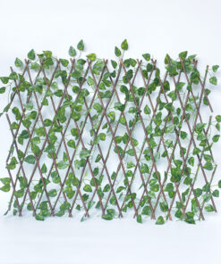 Solid Wood Fence Suspended Ceiling Telescopic Fence Plant Simulation Flower Fence Wall Indoor Rural Garden Courtyard Decoration