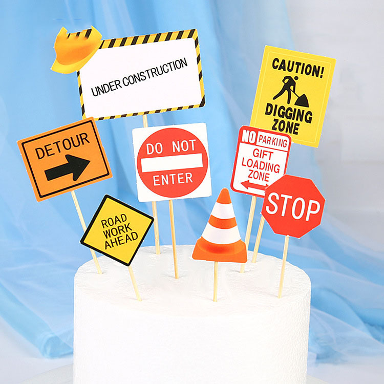 Construction Vehicle Excavator Excavator Forklift Crane Decoration Theme Birthday - Image 9