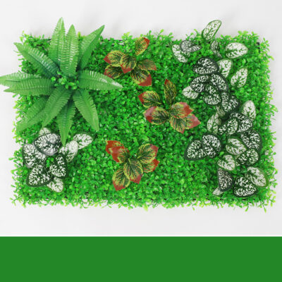 Green Plant Wall Simulation Plant Wall Artificial Fake Turf Plastic Turf Decoration Background Flower Wall