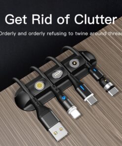 Alternative view of Simple Style Solid Color Data Cable Organizer Charging Cable