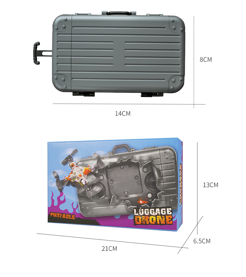 Suitcase Mini Drone Folding Aerial Photo Remote Control Plane - Image 3