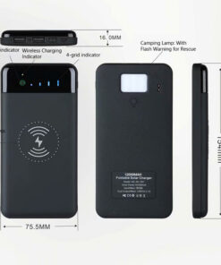Alternative view of Detachable Solar Power Bank Wireless Charging