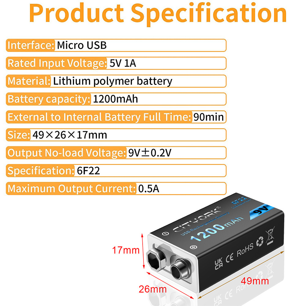 9V Constant Voltage Lithium Battery Microphone Multimeter Medical Instrument - Image 6