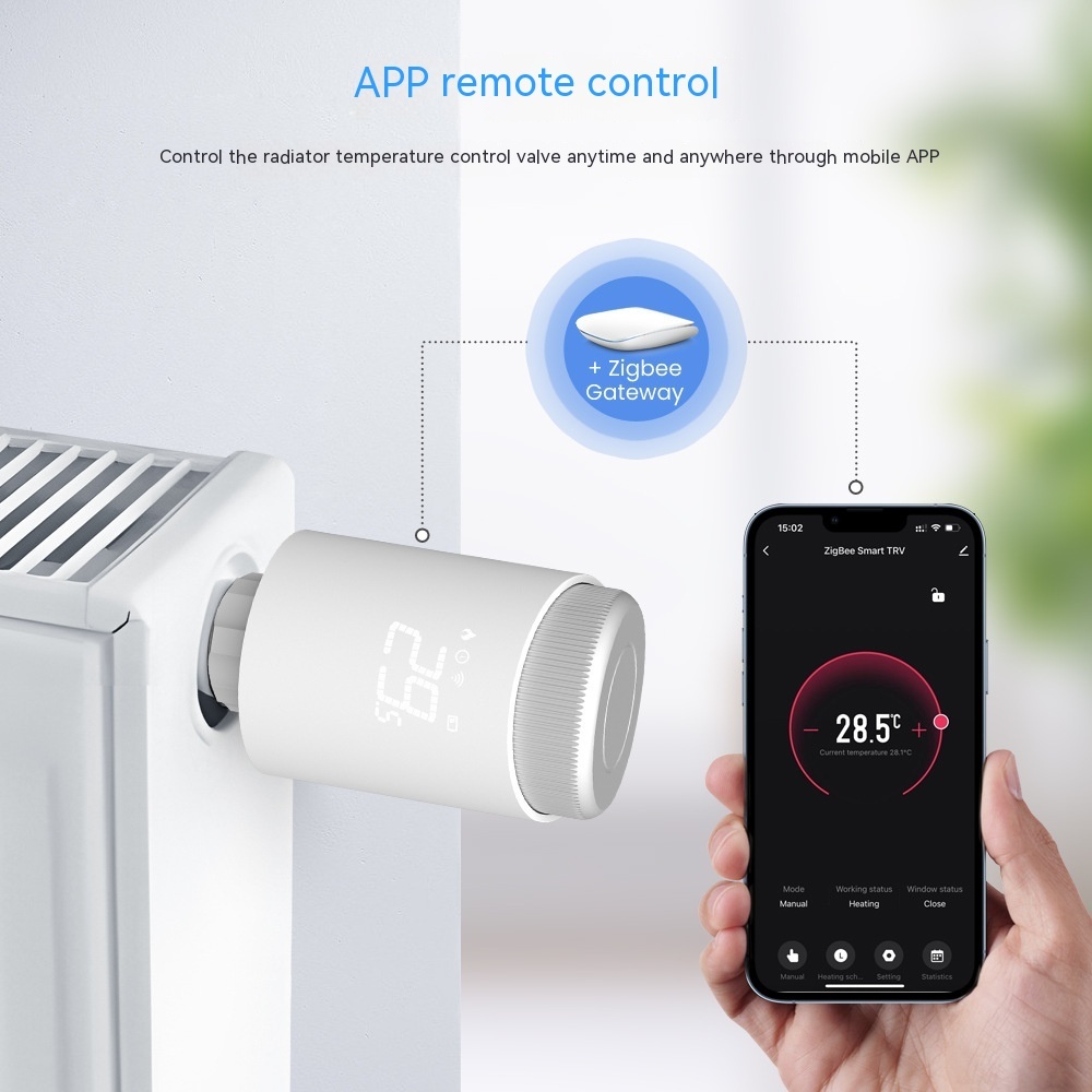 Intelligent Thermostatic Valve Radiator Plastic Controller Temperature Control - Image 8