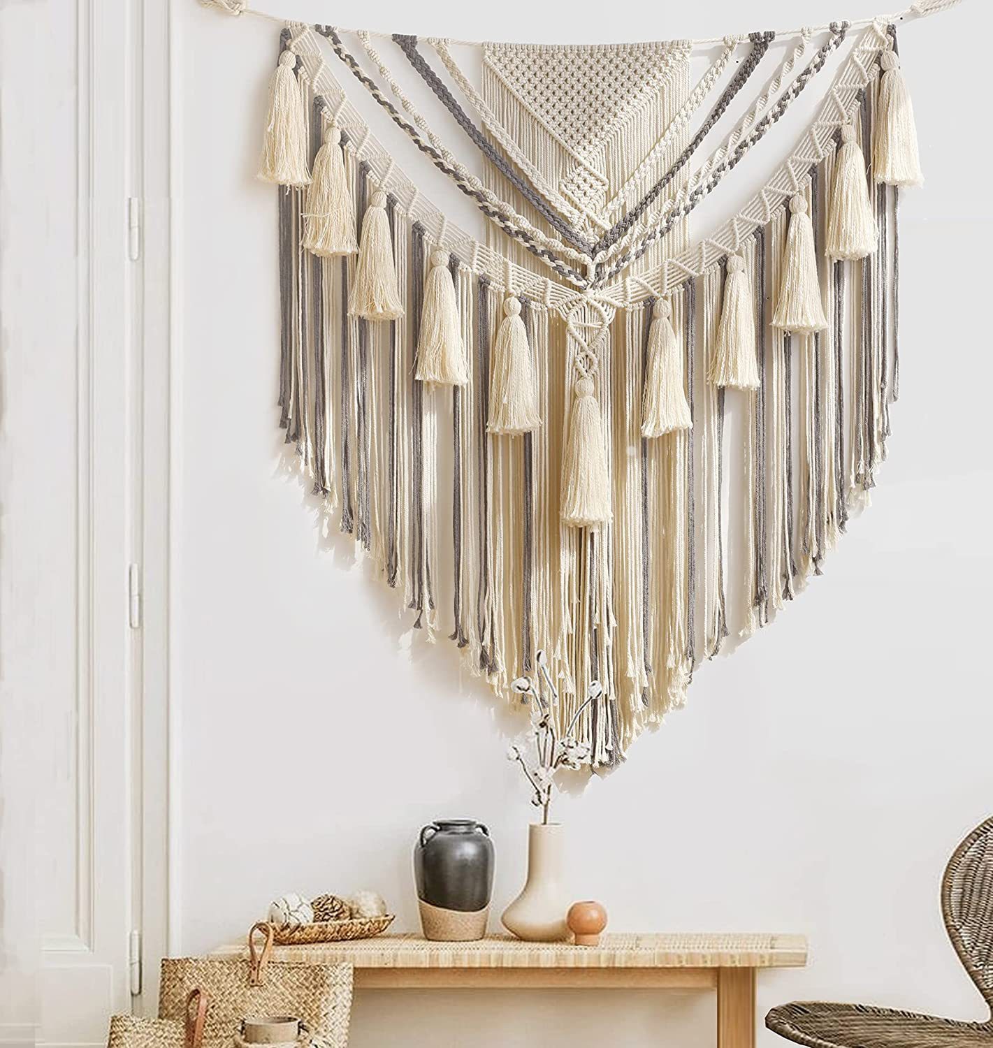 Bohemian Lace Wall Hanging Decorative Panel Handmade - Image 8