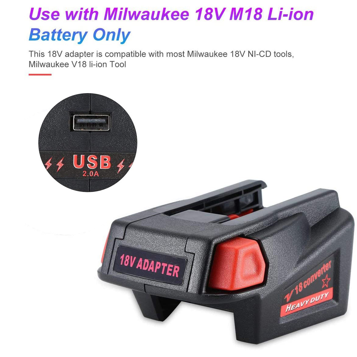 M18 to V18 lithium battery adapter - Image 3