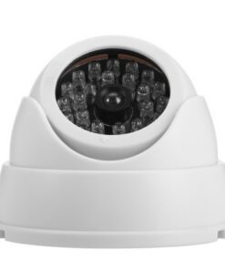 Realistic Dummy Surveillance Security Fisheye Camera with Flashing LED Light