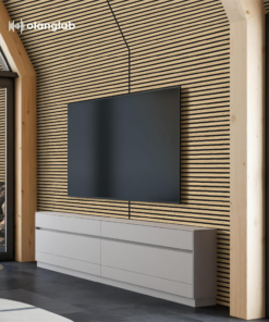 Wood Slat Wall Panels 4 Pack, Acoustic Wall Panels, 47.24'' X 23.62" Each 3D Wall Panels for Interior Wall Decor (Warm Oak) - Image 8