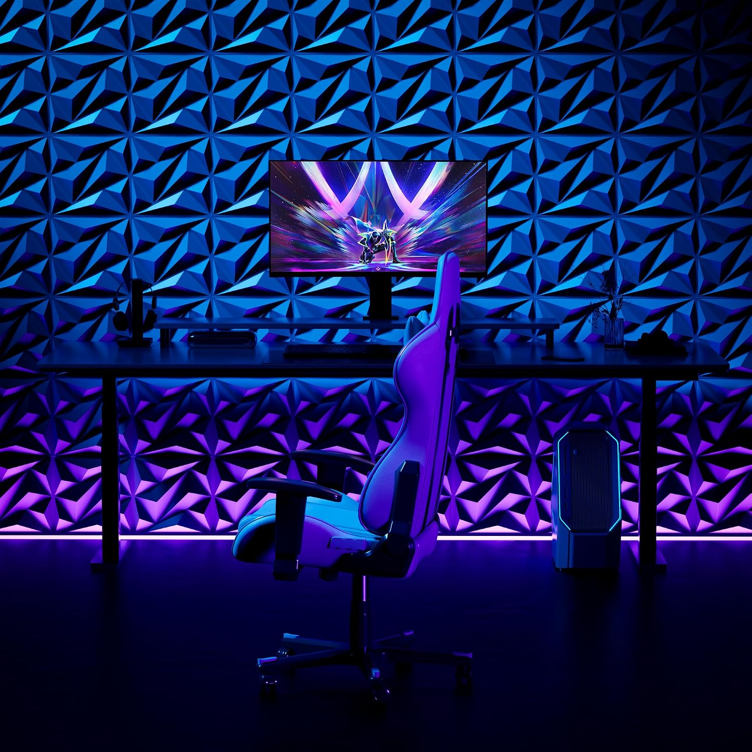 3D Wall Panels, Diamond Textured PVC Accent Wall Panels - Image 8
