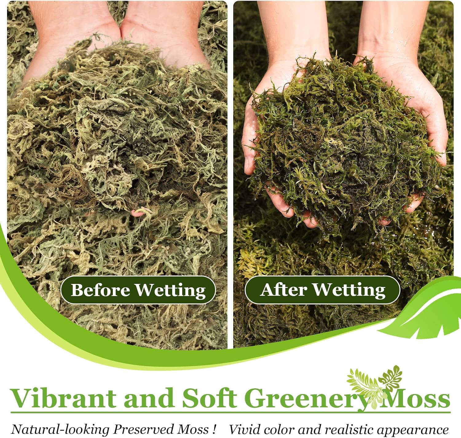 1.3LB Natural Moss Artificial Fake Moss Alternative for Plants Indoor - Image 2