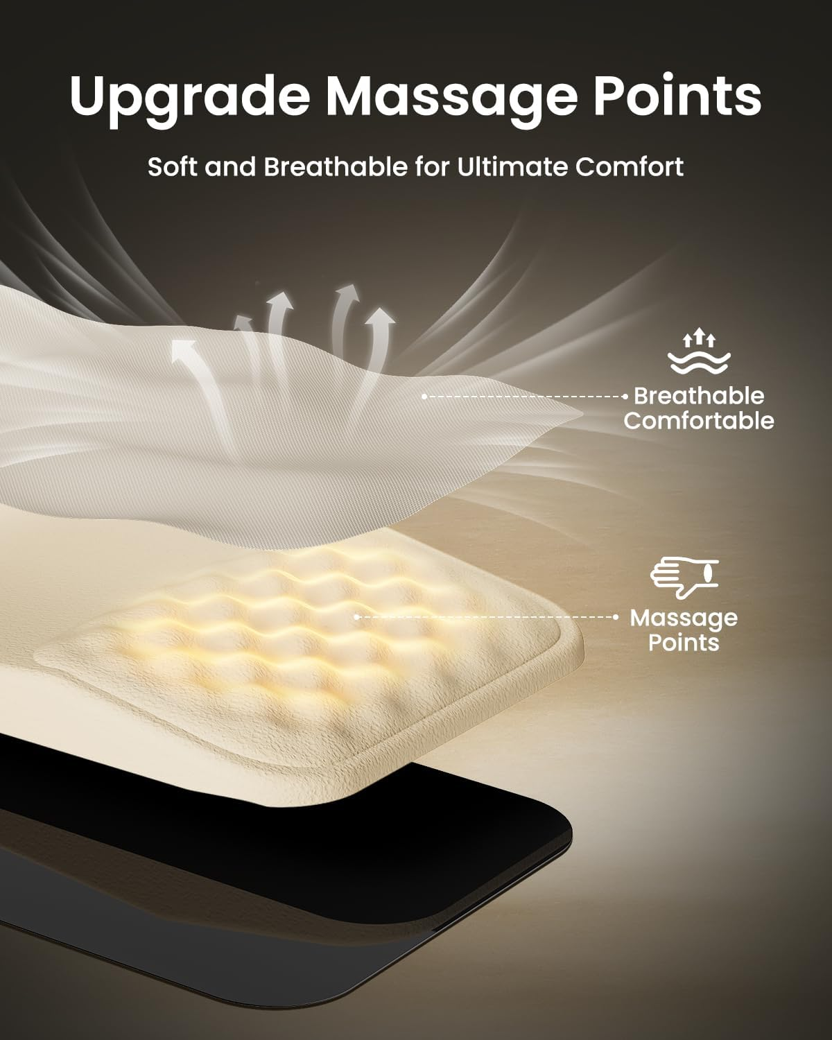 MP50 Ergonomic Mouse Pad with Wrist Support, Lycra Surface, Beige - Image 5