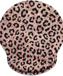 Ergonomic Mouse Pad with Wrist Support, Rose Leopard