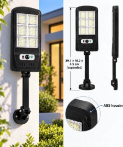 W755 6 Solar LED Light For Patio Yard Lighting Wholesale Supplier Powered 40W Street Remote - Image 5