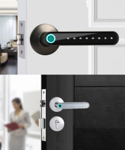 Compatible With Apple, Fingerprint Door Lock Smart Bluetooth Password Handle Lock APP Unlock Keyless Entry Works With IOS Android - Image 4