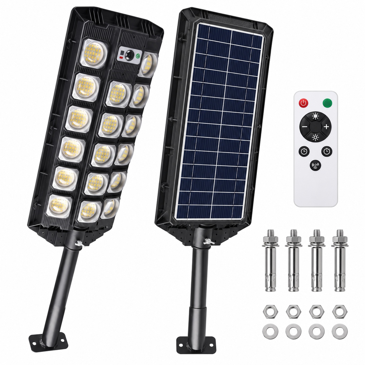 Solar Powered Rechargeable Motion Sensor LED Work Light 4500mAh For Auto W7100A 6 5W Street