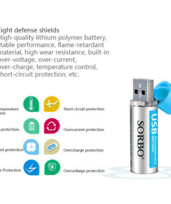 Alternative view of Lithium polymer battery AAA set
