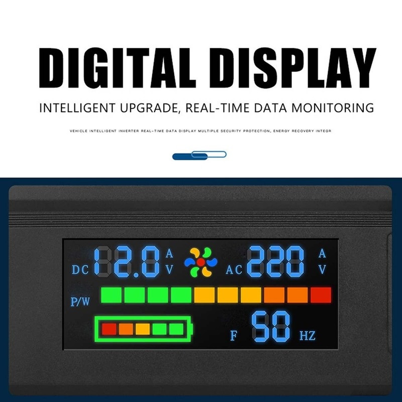 1000W2000W12V Battery Display Smart Display Car Inverter - Image 6