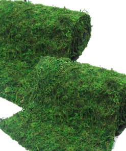 2 Pcs Floral Moss Rug Roll Dried Moss Sheets for Crafts Table Runner Fairy Gardens Wedding Woodland Decor 12" X 71" Preserved Green Moss Mat for Forest Decoration Carpet Grass Wall 30X180Cm