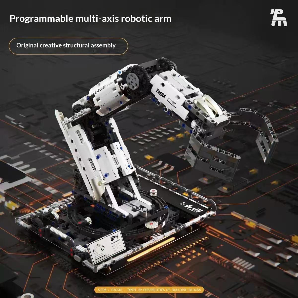 Remote Control Electric Programming Robotic Arm Building Blocks Kit - Educational STEM Toy for Kids Boys Girls Birthday Gift - Image 5