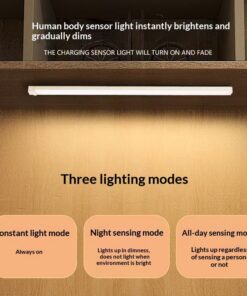 Long LED Sensor Strip Wall Light Rechargeable Closet Sensor Light