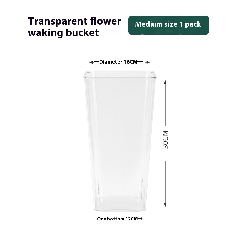 Acrylic Hydroponic Transparent Wake Up Flower Bucket - Image 3