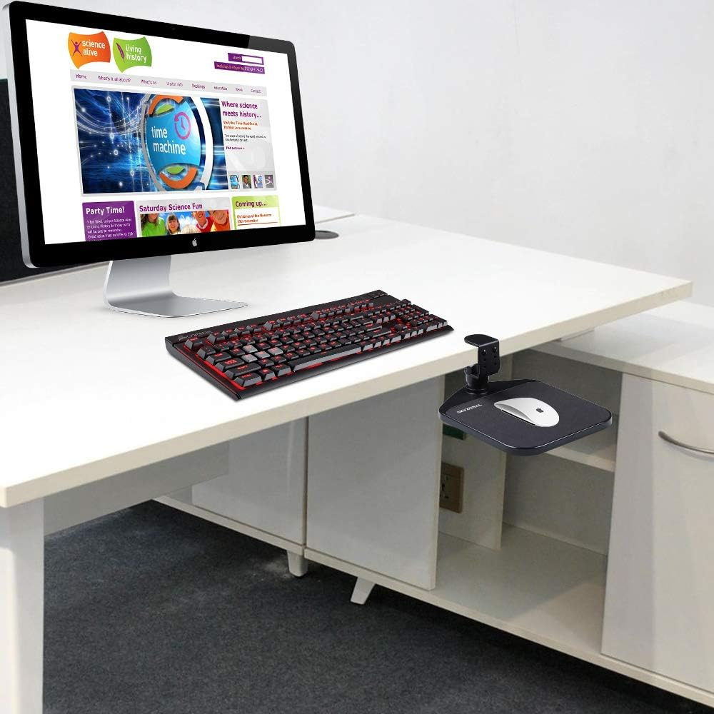 Ergonomic Mouse Platform under Desk Ergonomic Wrister Mouse Pad (Black) - Image 6