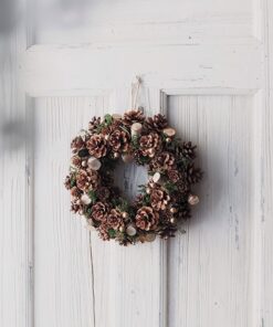 Natural Plant Pine Cone Wreath Candlestick Indoor Table Decoration - Image 7