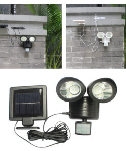 Alternative view of New solar lamp household solar human body induction double head light 22LED solar street lamp