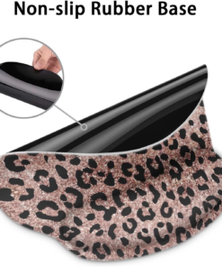 Ergonomic Mouse Pad with Wrist Support, Rose Leopard - Image 3
