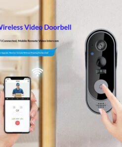 Wireless Video Doorbell With A Screen, Featuring HD Night Vision And Voice Intercom Support
