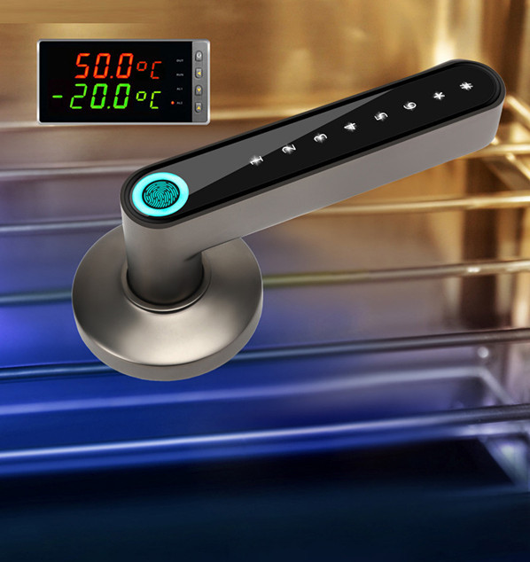 Compatible With Apple, Fingerprint Door Lock Smart Bluetooth Password Handle Lock APP Unlock Keyless Entry Works With IOS Android