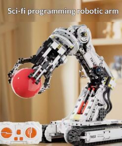 Remote Control Electric Programming Robotic Arm Building Blocks Kit - Educational STEM Toy for Kids Boys Girls Birthday Gift