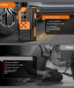 22-cylinder Emergency Car Starter All-in-one Air Pump With Monitoring And Wireless Charging - Image 3
