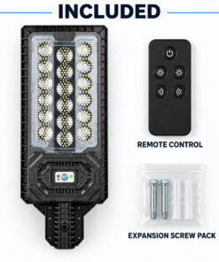 Solar Powered Motion Sensor Outdoor Light W7114 2 Black For Garden Yard Street Wall LED - Image 7