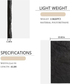 Alternative view of Faux Stone Wall Panel Rock Wall Panels Flexible Wall Panels Graphite Black