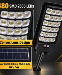 Alternative view of Solar Powered Motion Sensor Outdoor Light W7208 6 Black For Garden Yard Street Wall LED