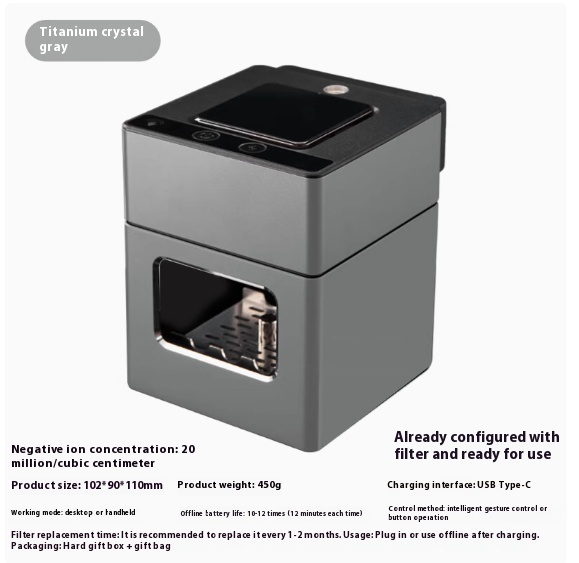 Smart Ashtray, High-end Home Air Purifier - Image 3