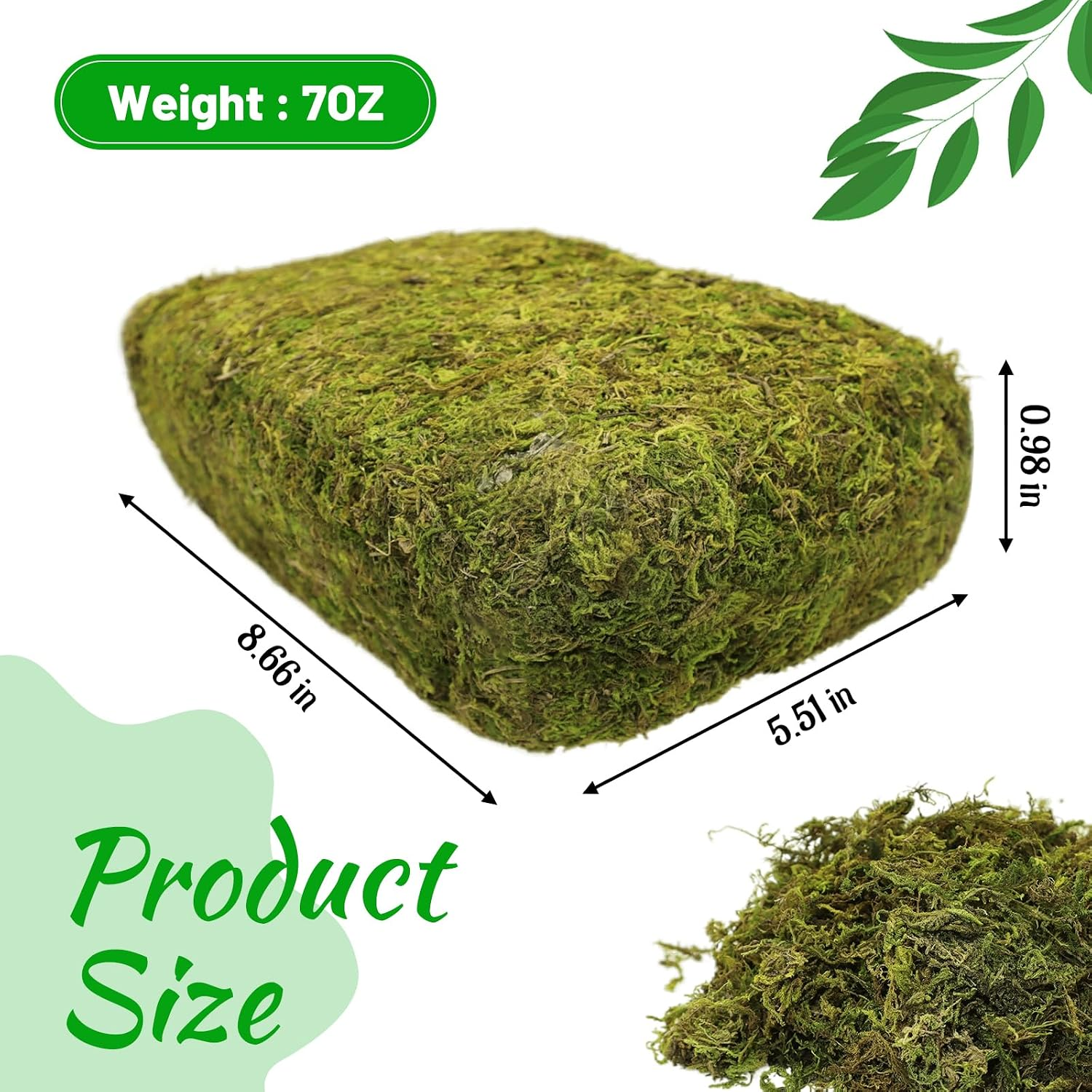 7OZ Natural Moss Artificial Fake Moss Alternative for Plants Indoor - Image 2