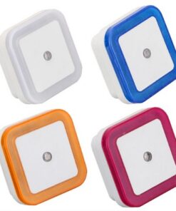 Intelligent LED sensor light Four square halo night light Creative gift plug-in energy-saving human body night light