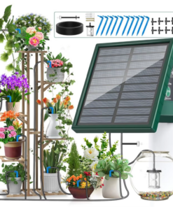 Solar Irrigation System for Garden Balcony Automatic Drip Irrigation System DIY Garden Watering System Drip Hose Irrigation