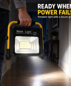 Solar Powered Rechargeable Waterproof LED Work Light 120W For Auto W745A IP67 Street 8x 18650 - Image 5