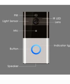 Alternative view of Marlboze 720P WIFI Visual Doorbell Wireless Intercom Doorbell PIR Motion Detection Night View SD card Video Smart Doorbell Ring