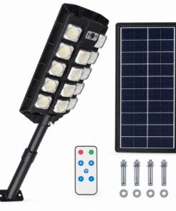 Solar Powered Rechargeable Motion Sensor LED Work Light 3000mAh For Auto W7101A 5 Battery Street