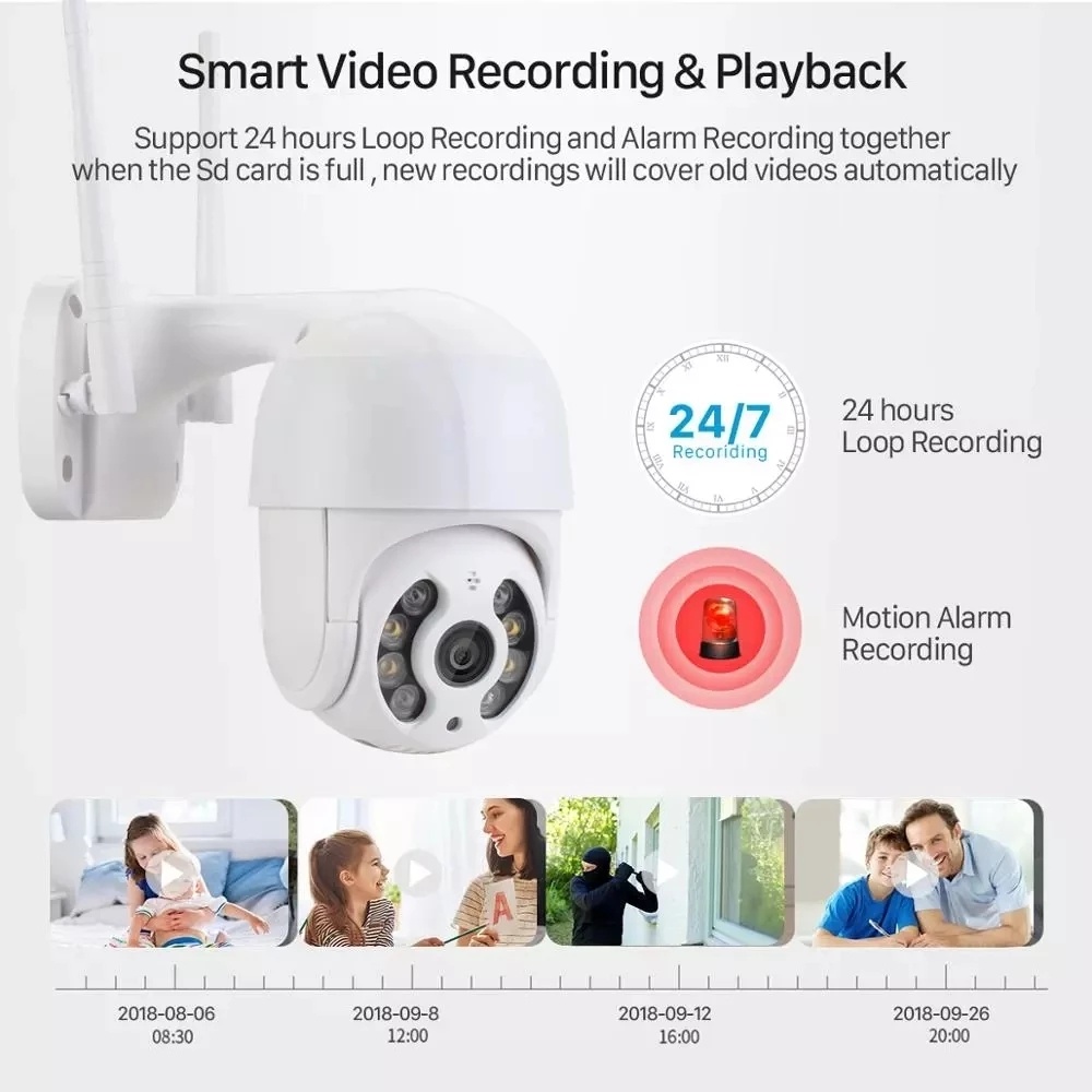 Wireless WiFi Surveillance Camera Dual Light Source AI Smart - Image 6